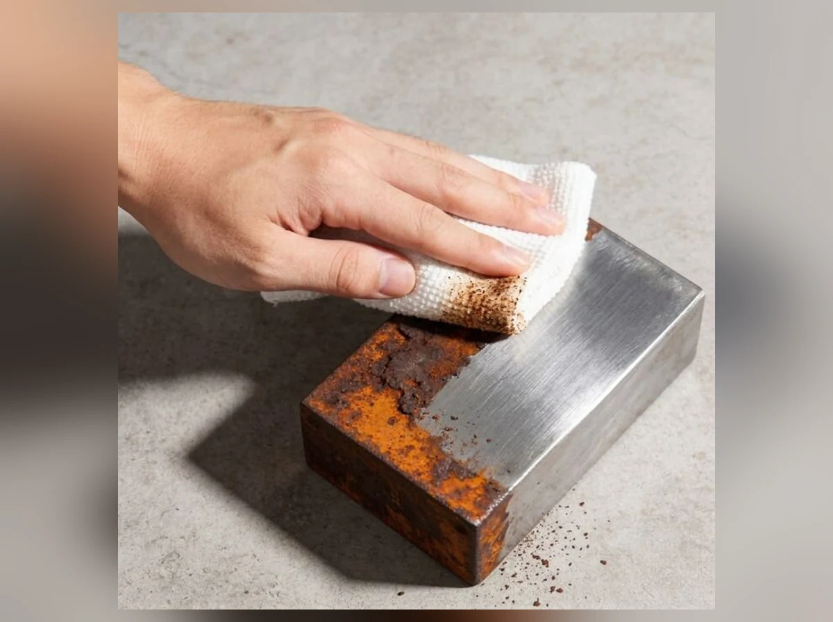 Allow the Formula to Penetrate & Dissolve Iron Oxide